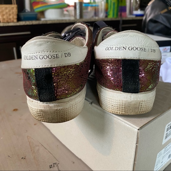 Golden Goose Metallic Sneakers Barely Worn US9 - Picture 3 of 4